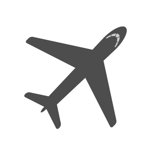 Airplane icon contour vector image