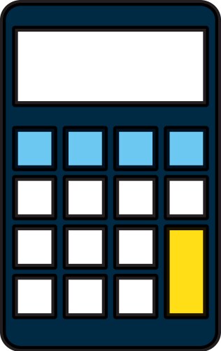 Calculator math isolated icon vector image