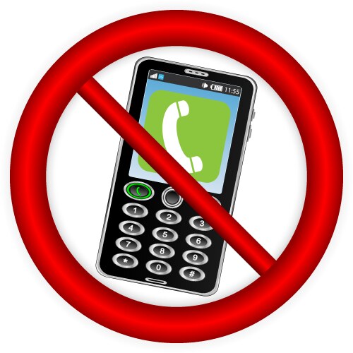 No phone sign vector image