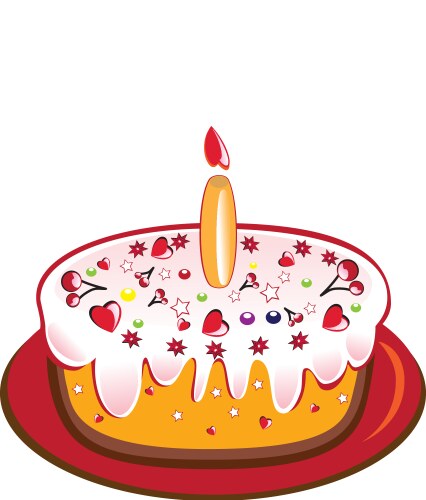 Birthday cake vector image