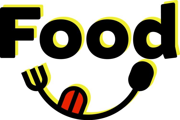 food logo designs with spoon and fork vector image