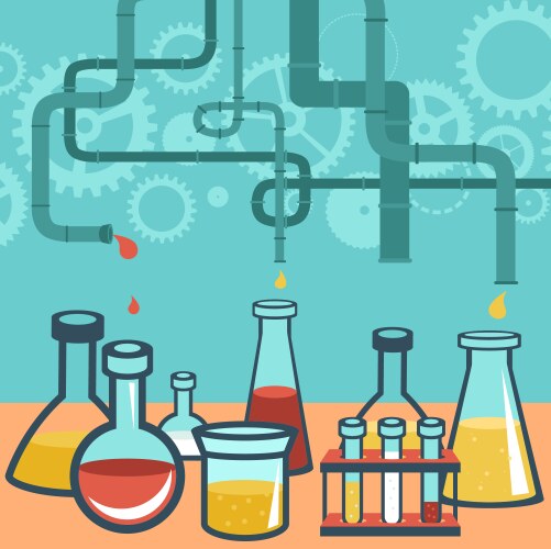 Chemistry and science research vector image