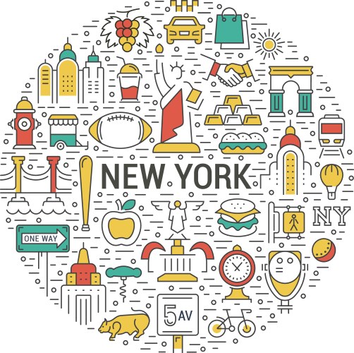 web banner or emblem new york vector image