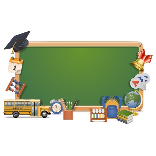 Schooling board vector image