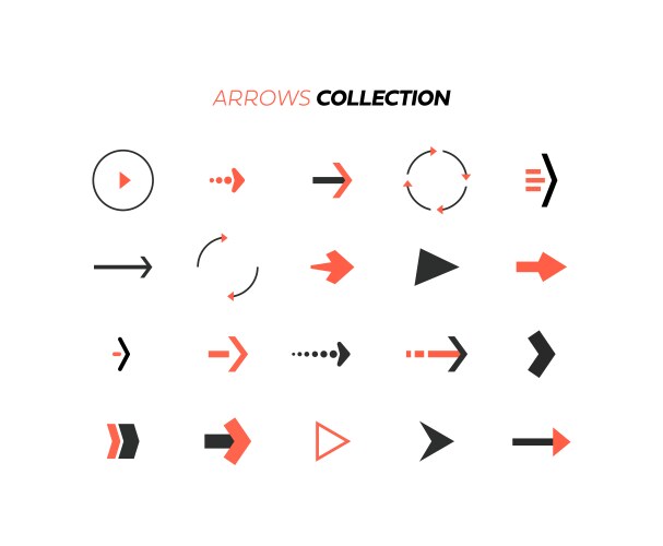 set arrows vector image