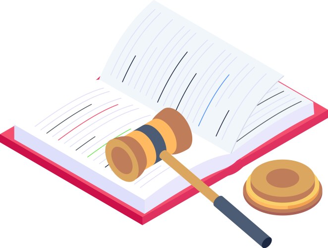 Check this isometric icon of academic law vector image