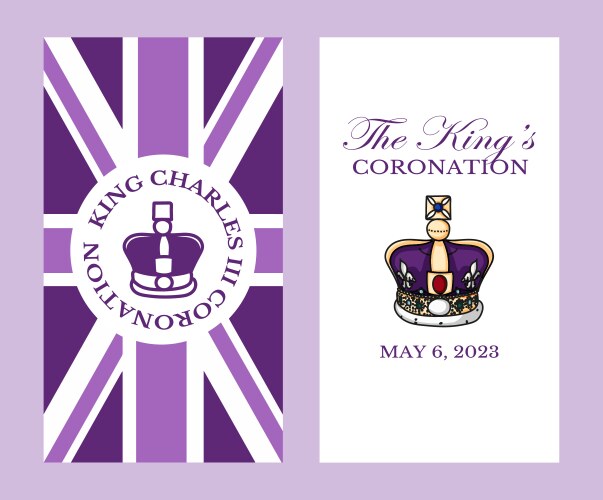 Poster for king charles iii coronation vector image