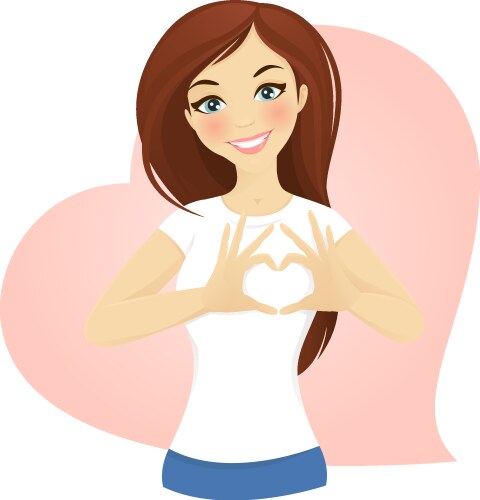 Heart shape vector image