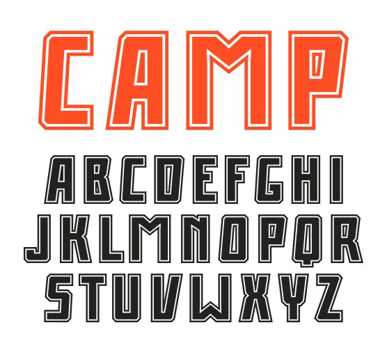 sanserif font in sport style vector image