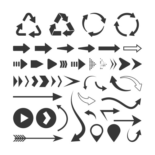 set arrows vector image