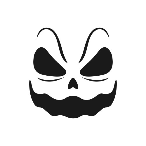 Halloween smiling face icon scary smile vector image