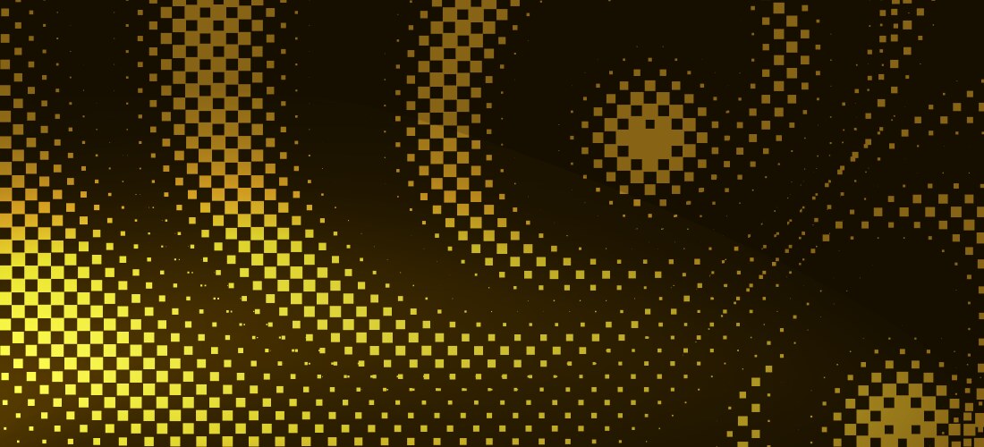 Halftone golden curves background vector image