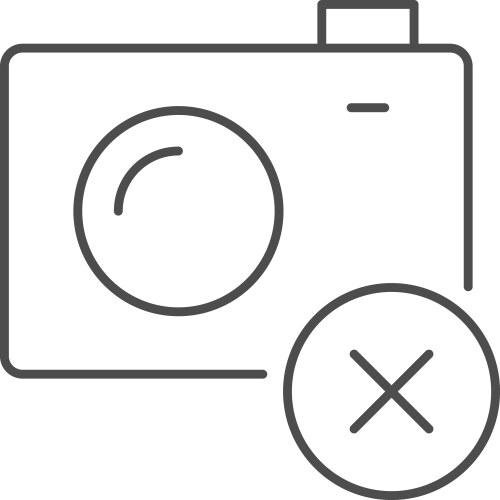 No photo camera line icon vector image