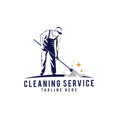 Cleaning service logo icon vector image