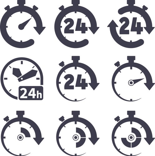 Clock set vector image