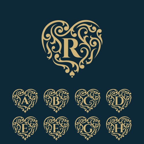 Golden luxury logo template vector image