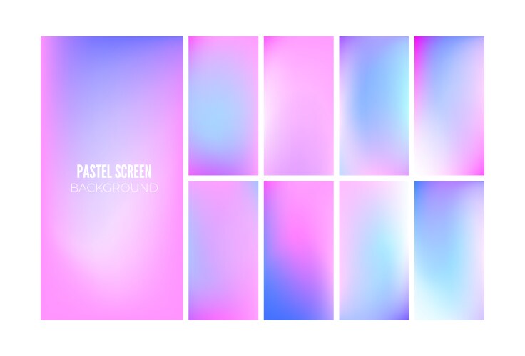 Soft gradient background in hologram colors vector image