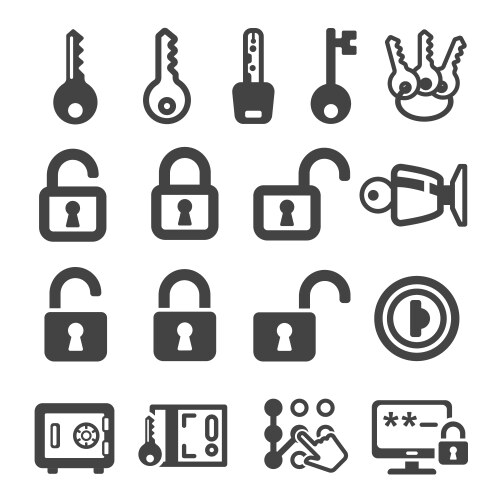 Keylock icon vector image