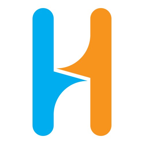 Letter h logo vector image