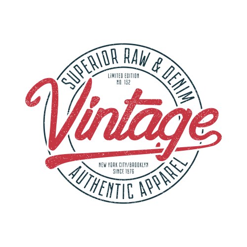 vintage apparel print vector image