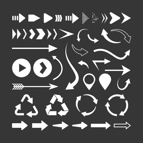 set arrows vector image