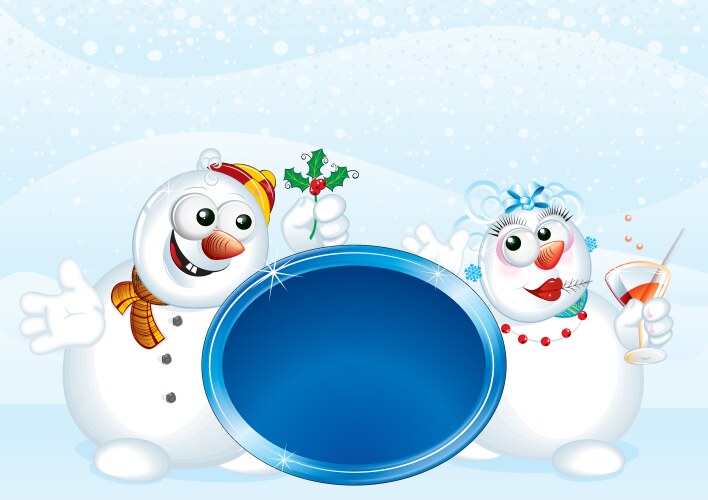 Snow present vector image