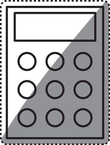 Calculator math device vector image