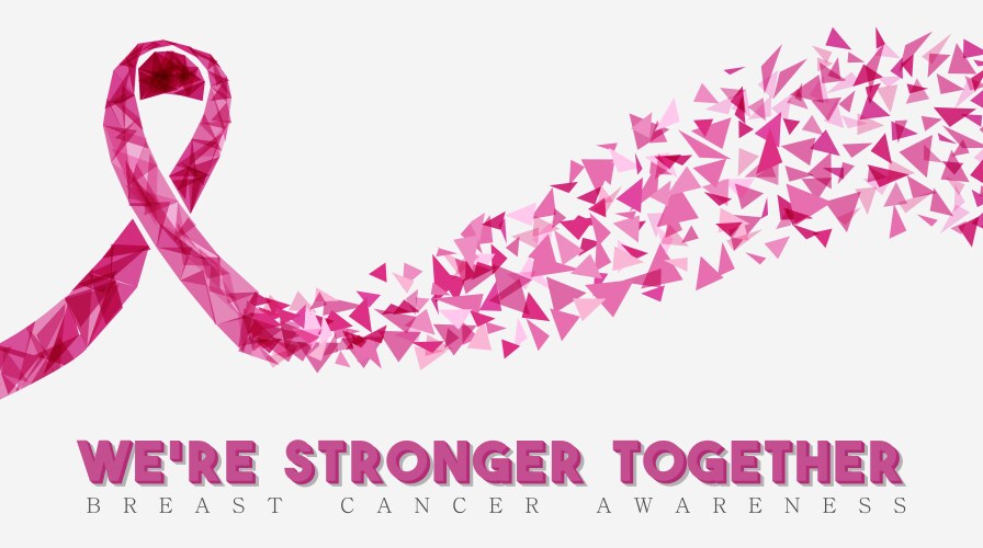 Breast cancer awareness design for women support vector image