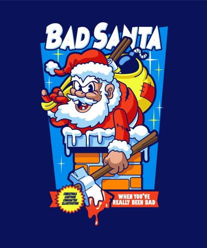 Bad santa vector image