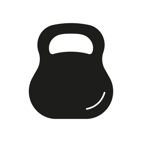 Kettlebell silhouette icon fitness strength vector image