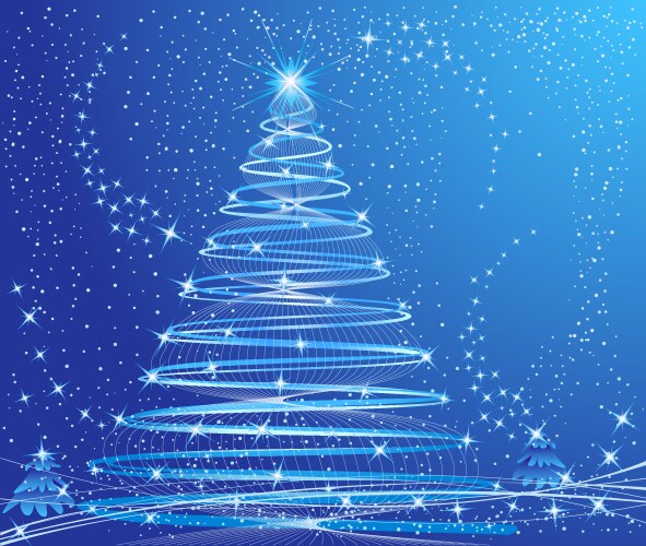 Blue christmas design winter vector image