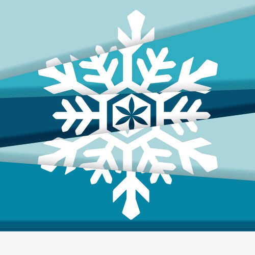 Creative new year card asymmetric snowflake formed vector image