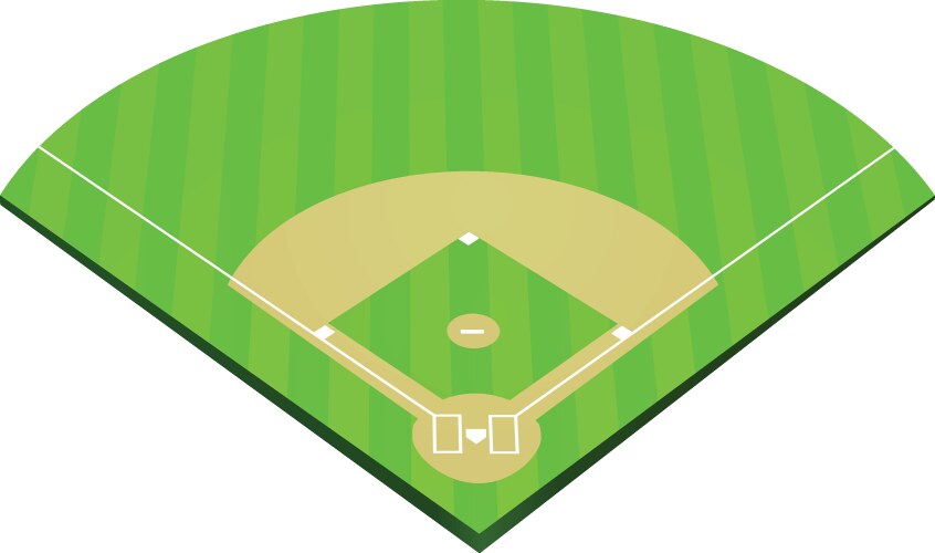 Baseball field vector image