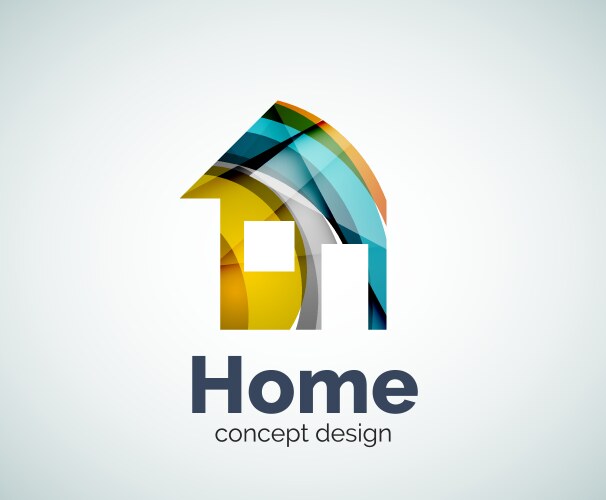 Home real estate logo template vector image