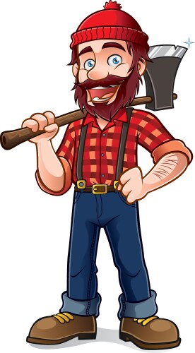 Lumberjack vector image