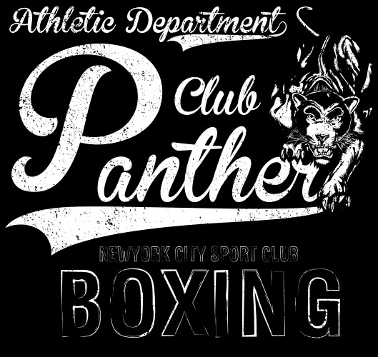 new york panther t-shirt graphic vector image