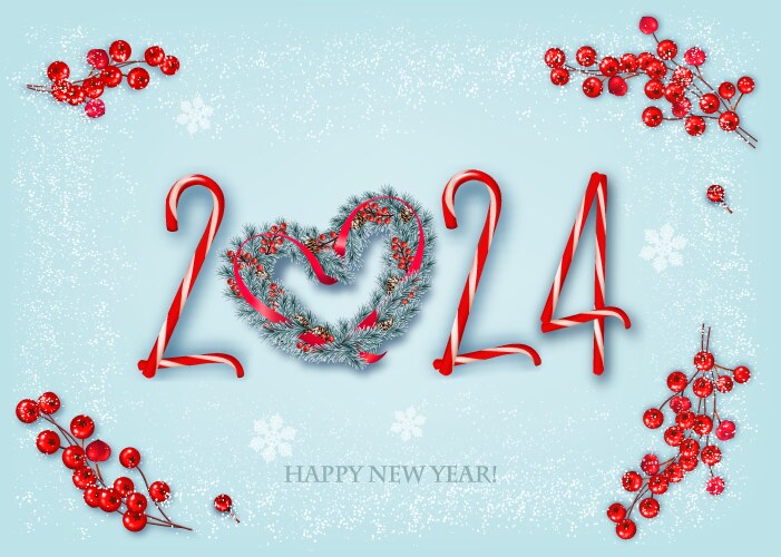 Merry christmas and happy new year background vector image