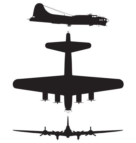 Boeing b17 flying fortress vector image