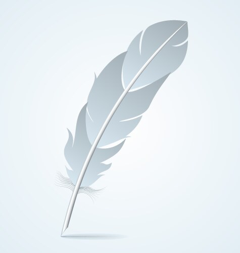 Goose writing quill vector image