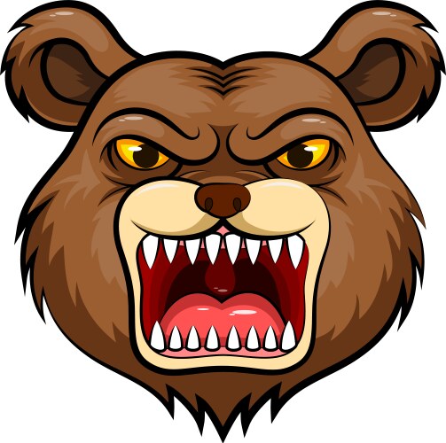 Mascot head an bear vector image