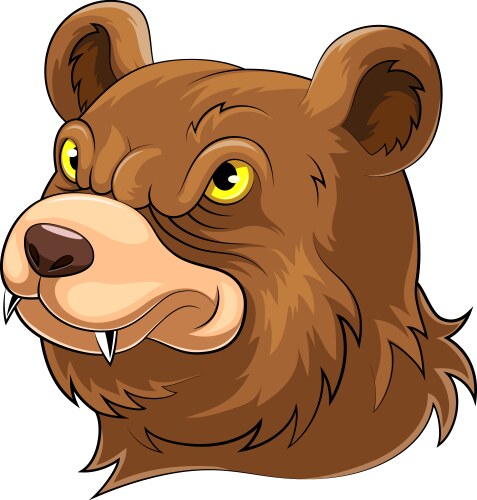 Bear head mascot vector image