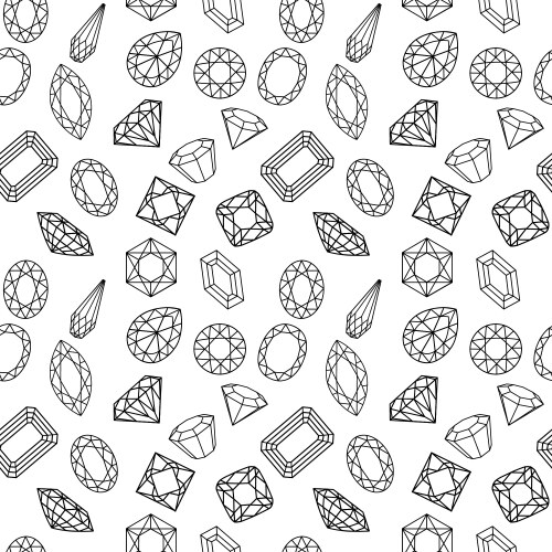 Pattern of circuit cut gems vector image