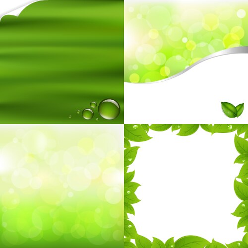 green backgrounds vector image