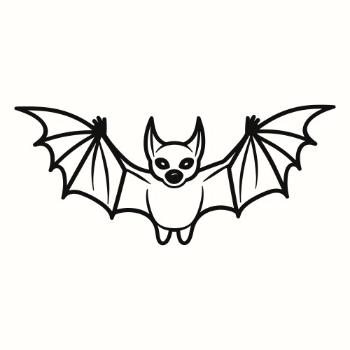 Linear bat icon simple vector image