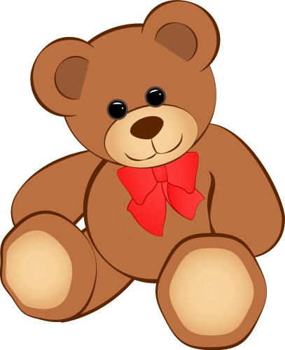 Cute teddy bear vector image