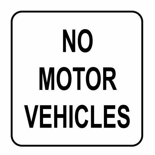 No motor vehicles vector image