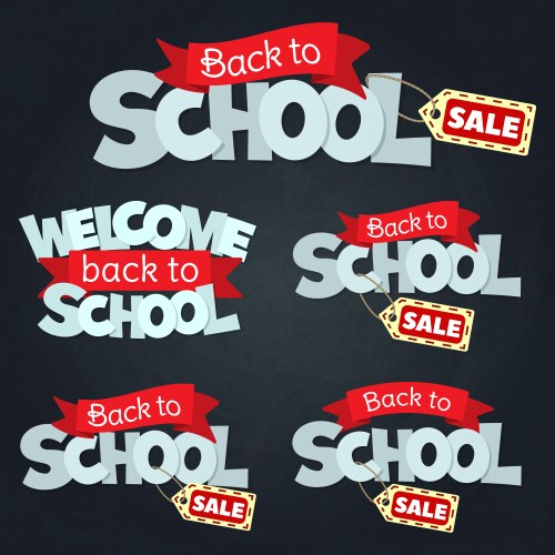 Back to school sale vector image