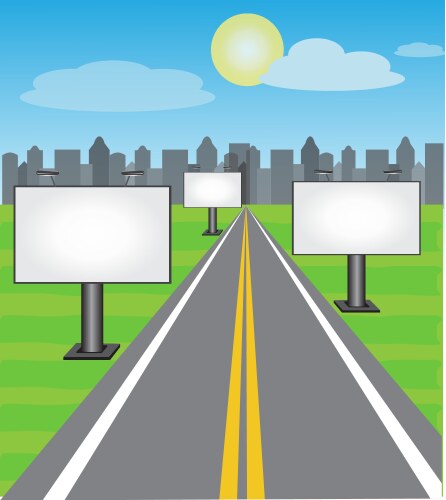 Road boards vector image