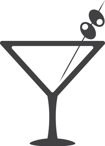 Martini cocktail icon vector image