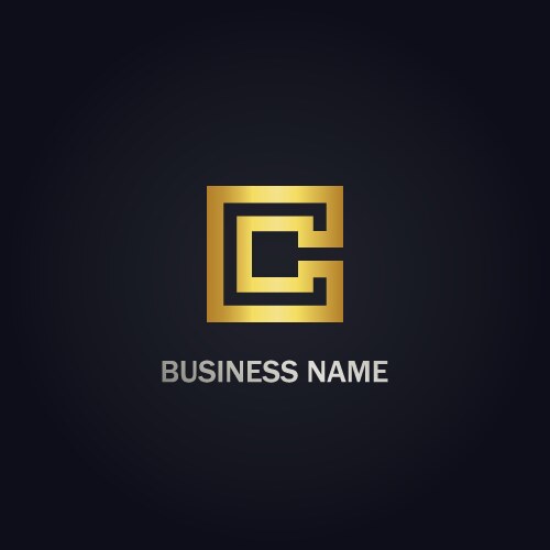 C initial company logo vector image